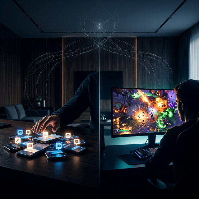 Abstract Representation of Screen Addiction